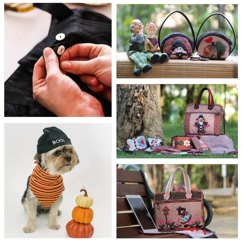 24Pcs Sewing Thread Spools Set 1000 Yards Per Spool Mixed Cotton Threads for ...