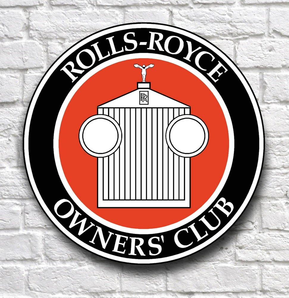 ROLLS ROYCE LOGO 2FT GARAGE SIGN WALL PLAQUE CLASSIC CAR WORKSHOP PHANTOM GHOST