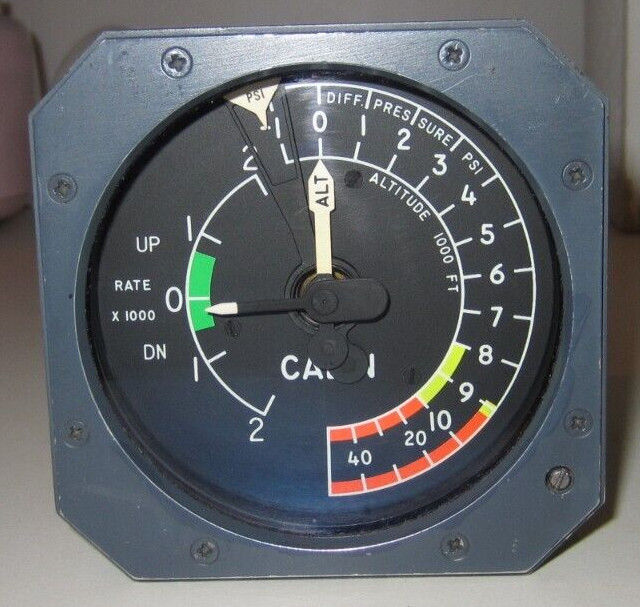 INDICATOR ALTITUDE DIFFERENTIAL PRESSURE UNKNOWN  AIRCRAFT DATA TAG TORN