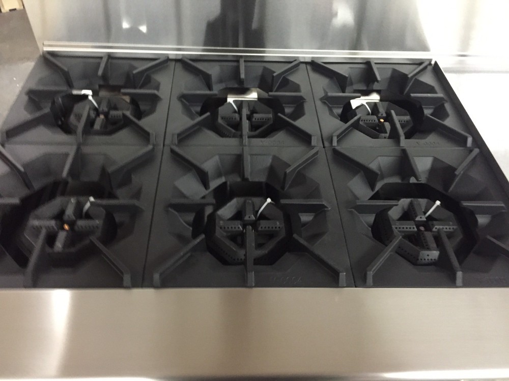 60” Range With Griddle 24” 6 Burners 2 Full Double Size Standard Ovens Commer