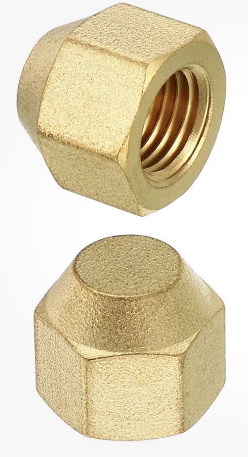 Brass Flare Cap 1/4” Pack of 10