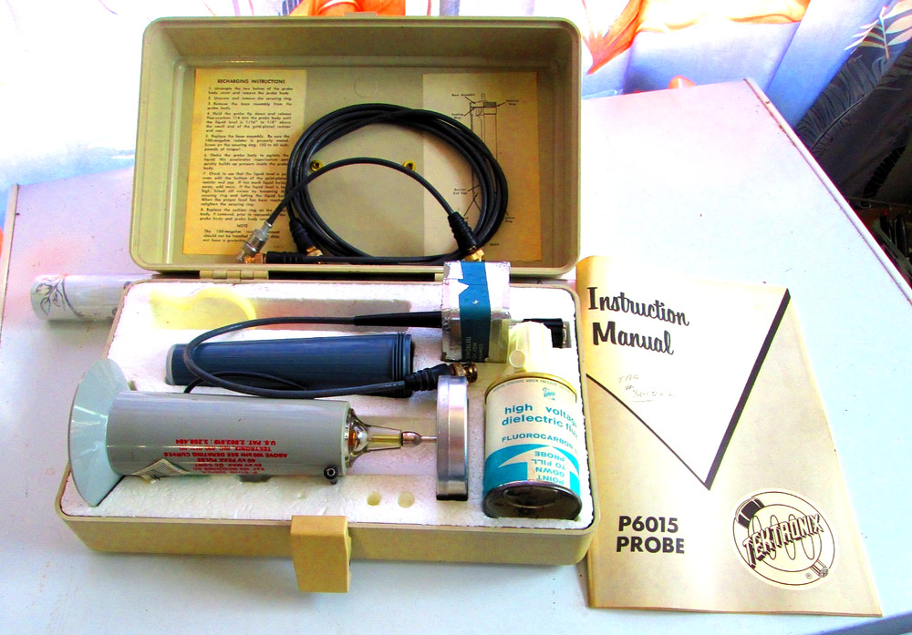 Tektronix P6015  Probe 1000X High Voltage Assembly with Manual