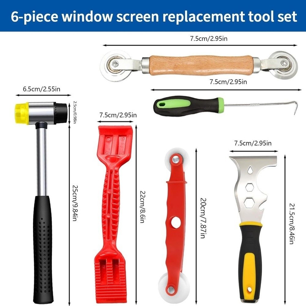 16 in 1 Window Installation Tool Kit Includes Rubber Strip Roller and Blade