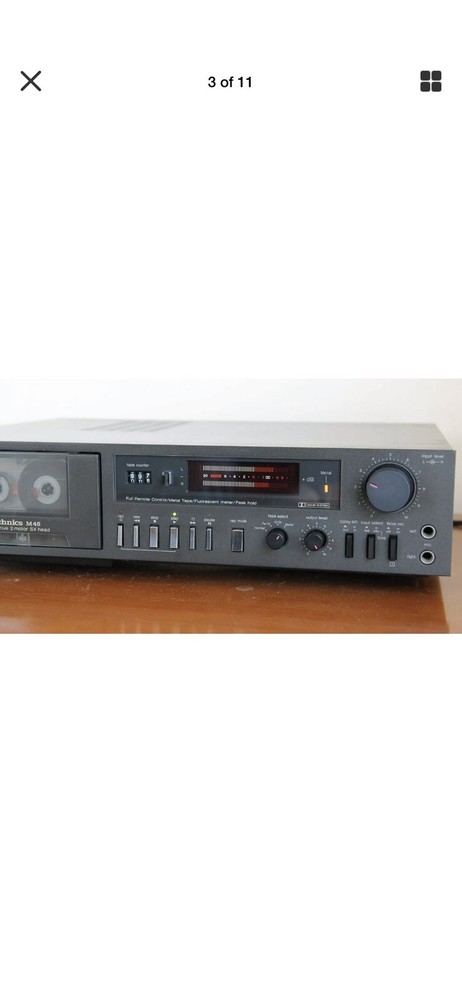 Technics M45 high end cassette deck.Direct Capstan.Serviced.220/110v