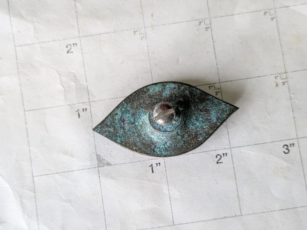 1967 "Antico" Eye by Jerome & Evelyn Ackerman Hand-cast Solid Brass Pull