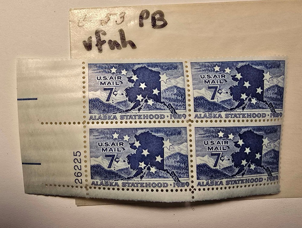 US airmail stamp C53 pb Alaska 7c