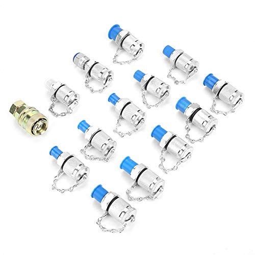Hydraulic Pressure Test Coupling Kit, 14pcs Testing Coupling Adapter Set for