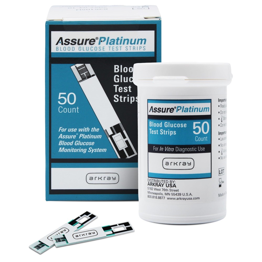 Platinum Glucose Test Strips – No Coding Required, 0.5 Microliter Sample, Acc...