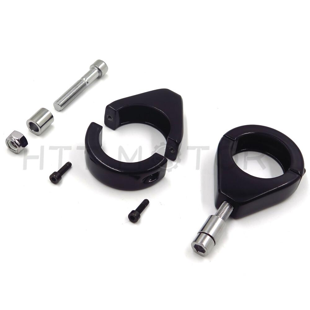 41mm Fork Turn Signal Indicator Light Relocation Bracket Clamps Mount for Harley