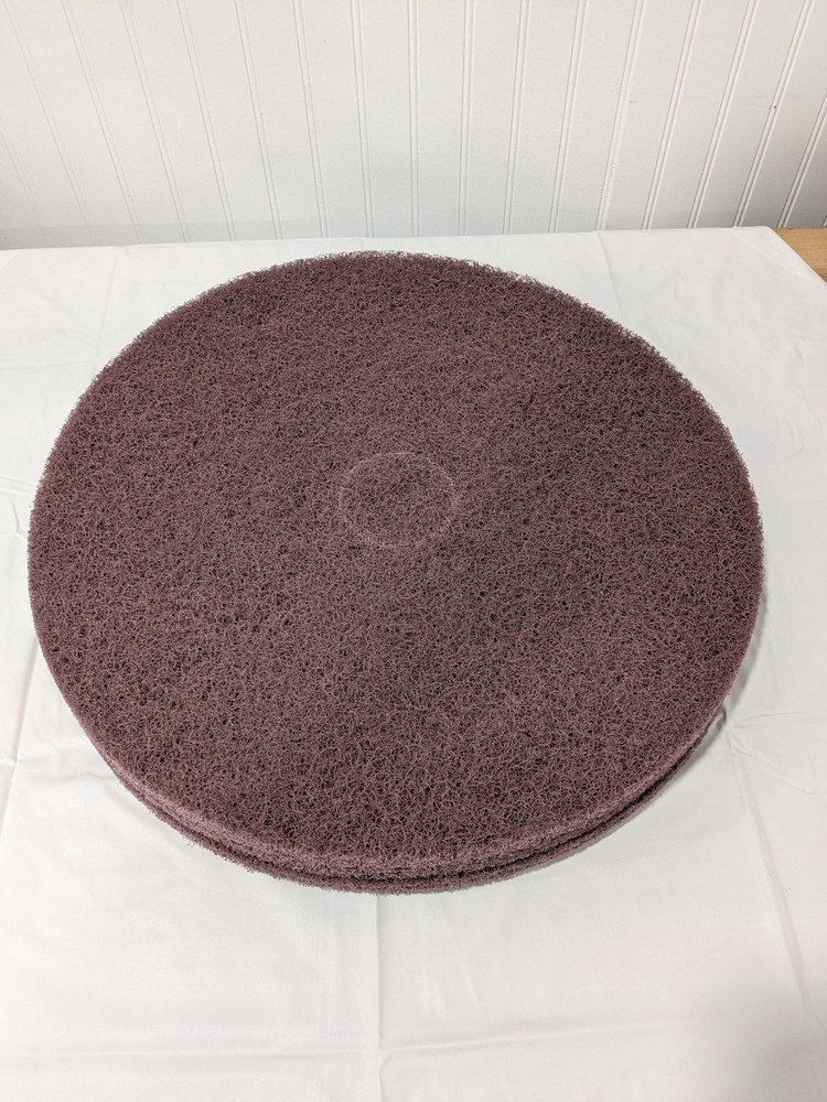 PRO-SOURCE 20" Floor Stripping Pad: Coarse Polyester, Maroon Qty 3 PS-430520