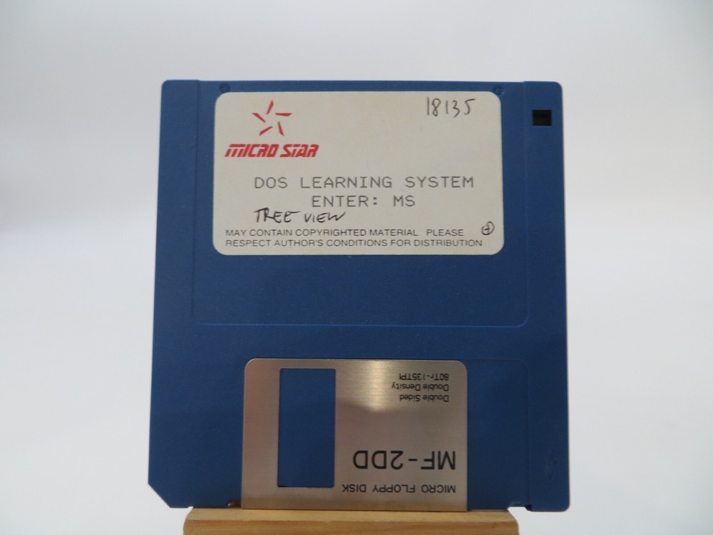 3.5" Floppy Disk Micro Star DOS LEARNING SYSTEM ENTER: MS vintage computer
