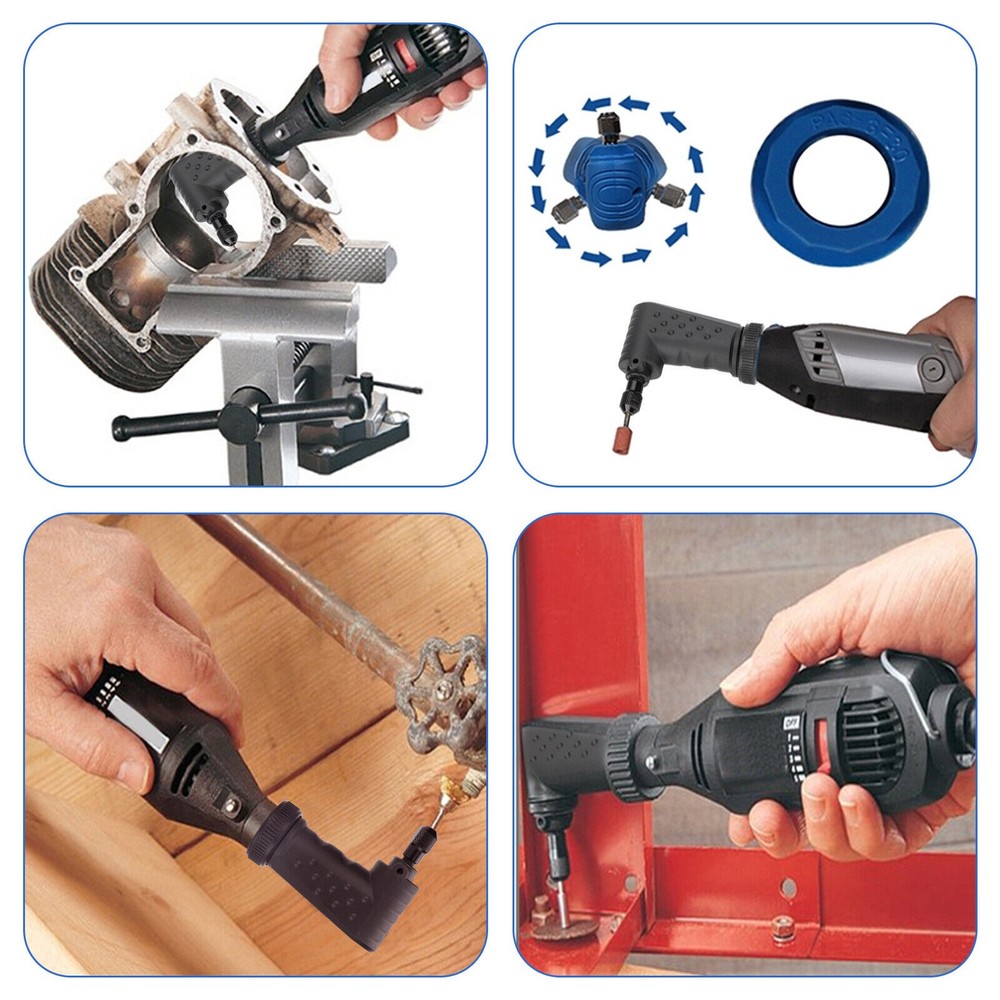 Right Angle Converter Adapter Kit Rotary Tool Attachment For Dremel Accessory