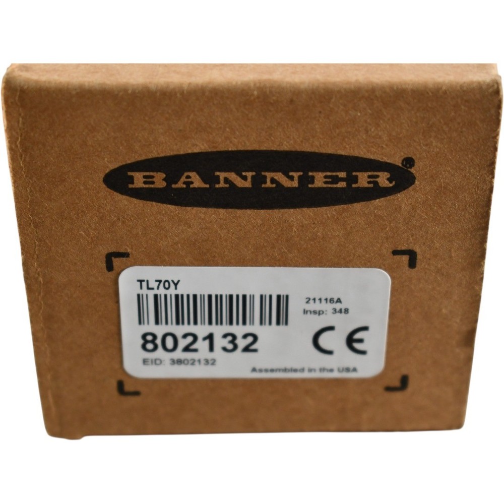 NEW Banner Engineering TL70Y 802132 Stack Light Complete Unit Yellow LED Wire Le