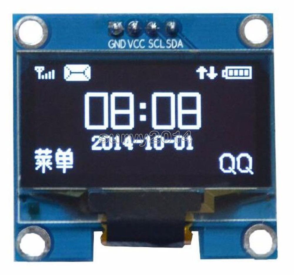 1.3" White OLED LCD 4PIN Display Module IIC I2C Interface 128x64 for Arduino