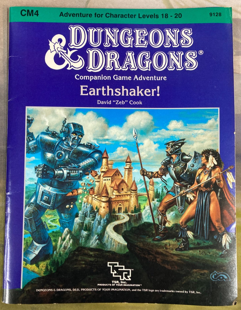 Earthshaker! Adventure Module - Dungeons and Dragons CM4