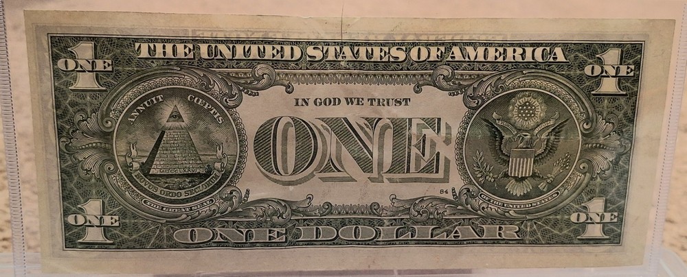 2021 -$1 One Dollar Bill MISALIGNED ERROR/MISCUT Circulated