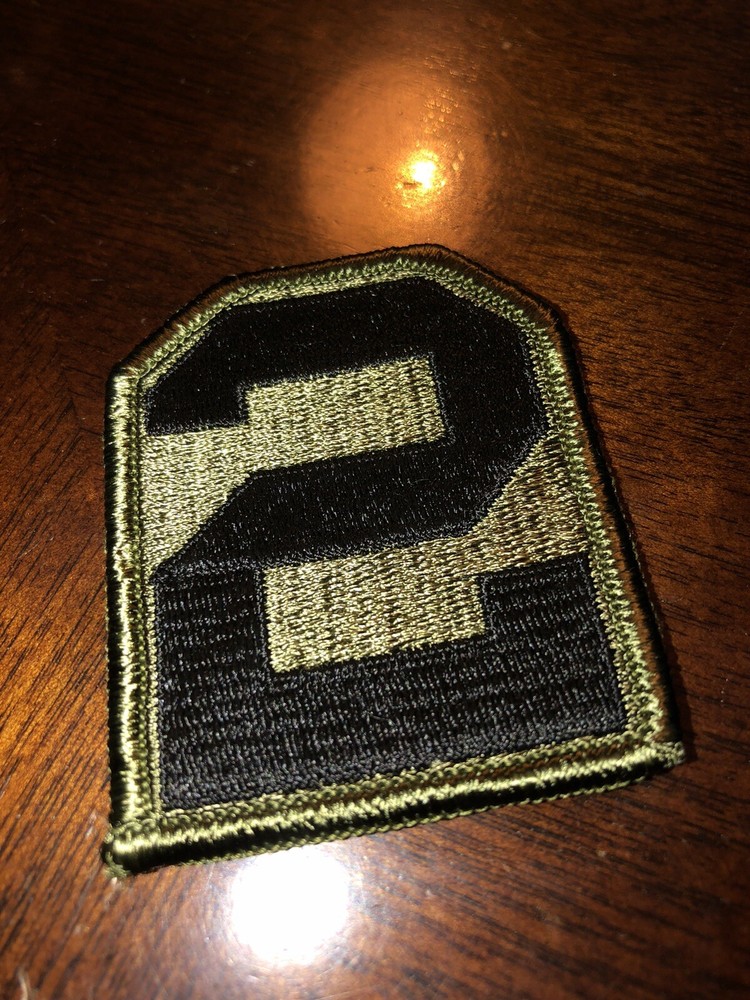 SECOND ARMY / U.S. Army Subdued Patch (Sew-On) Merrowed Edge Unit Patch