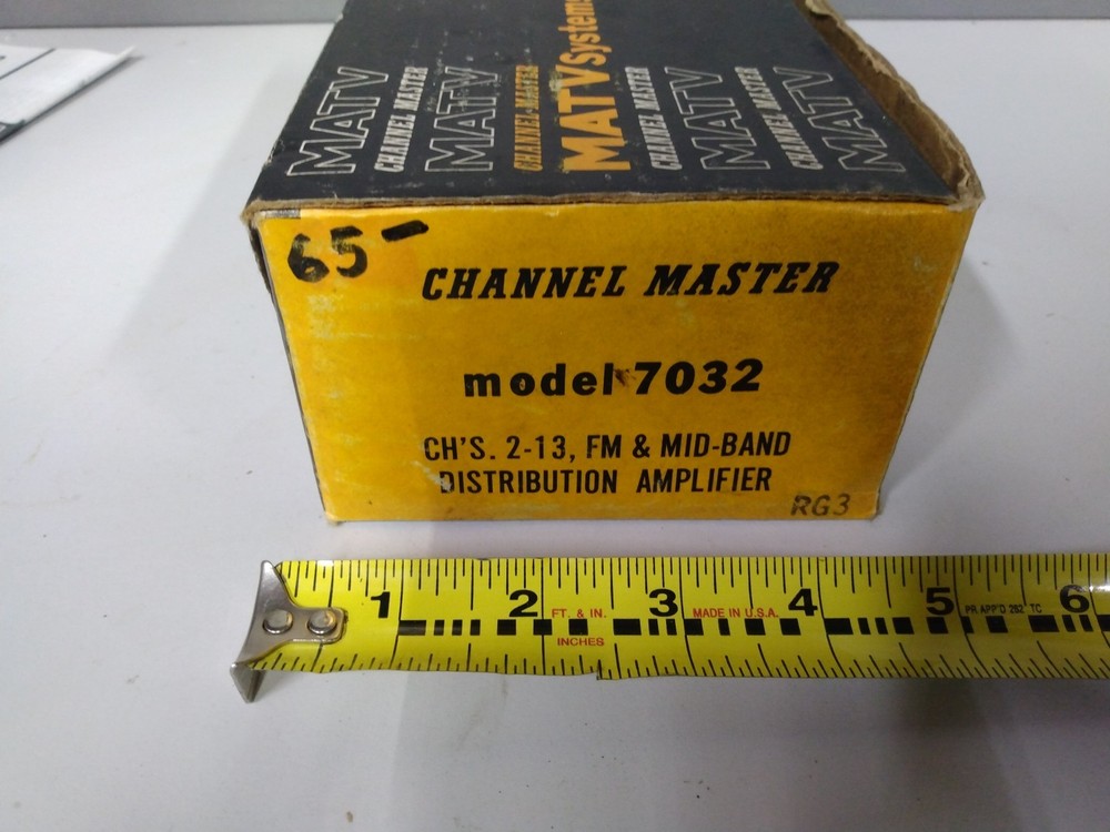 Vtg Channel Master MATV VHF Solid State Distribution Amplifier 30 dB Gain