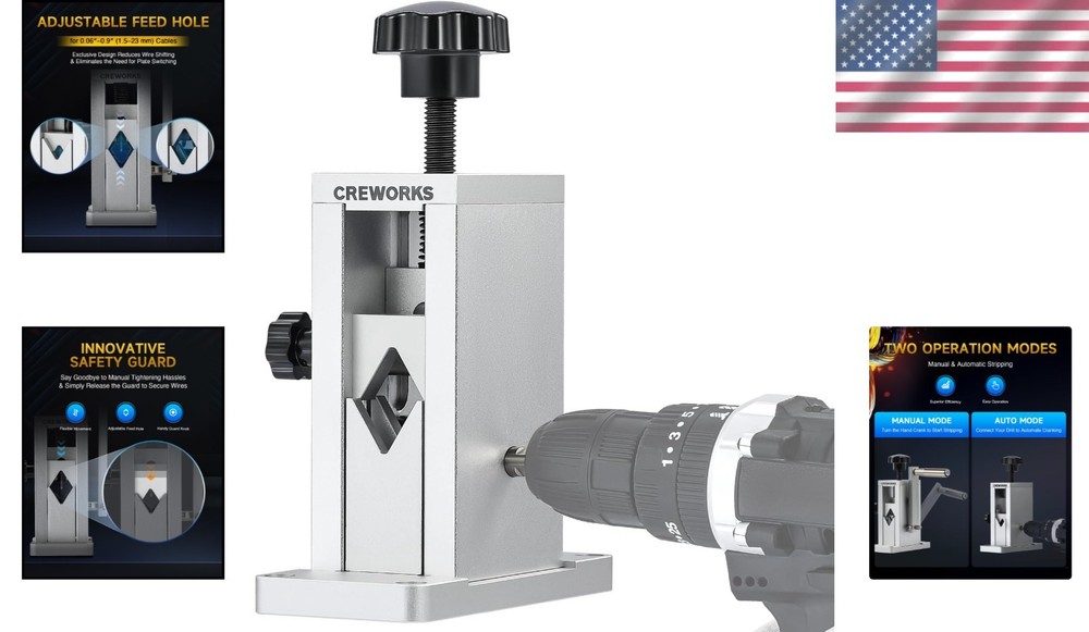 Manual Wire Stripper Machine Portable with Adjustable Feed Hole