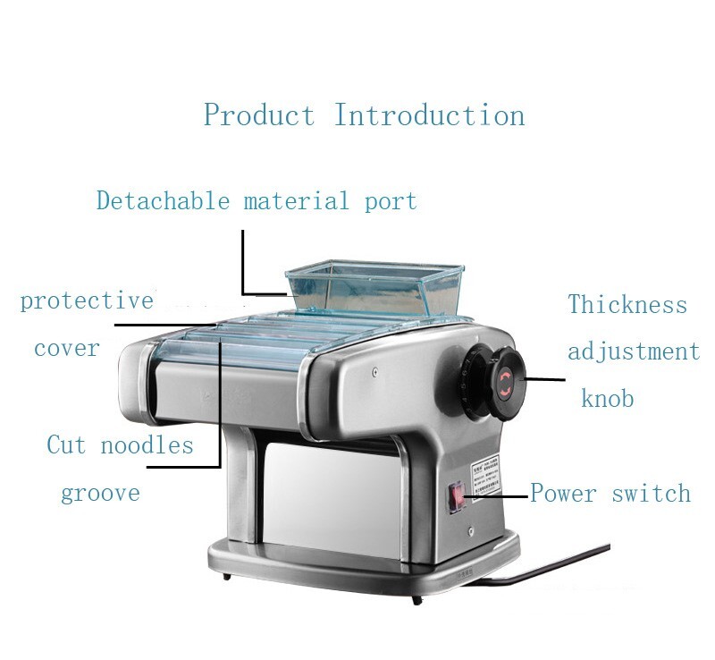 110V Electric Fresh Pasta Maker Machine Noodle Rollers Cutter Pasta Makers