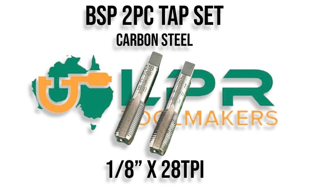 BSP PARALLEL TAPS 1/8 x 28TPI   inc Starter & Plug