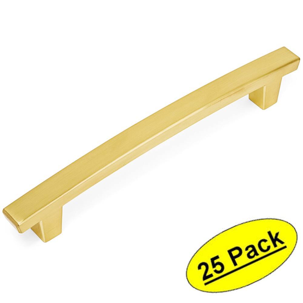 *25 Pack* Cosmas Cabinet Hardware Brushed Brass Contemporary Handle Pull #5238BB