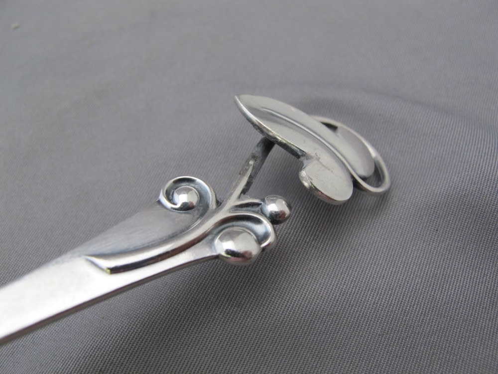 Good COHR Denmark Sterling MODERNIST LEAF HANDLE Small SPOON