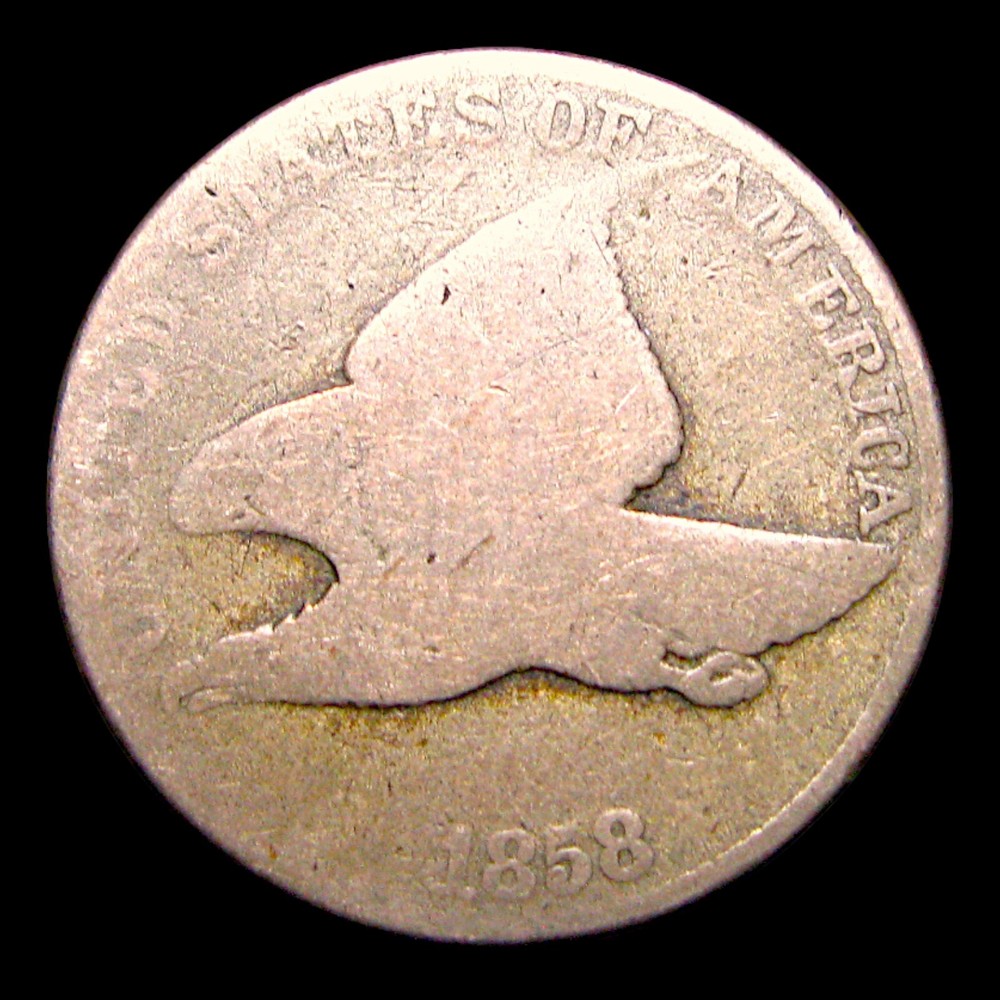 1858 Flying Eagle Cent Penny ---- Nice Coin  ---- #372E