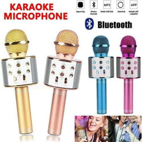Wireless Karaoke Microphone with Built-in Portable Bluetooth Speaker