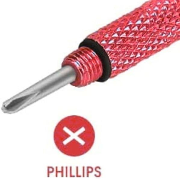 Versatile Eyeglass Screwdriver Tool with Keychain - Compact & Durable Red Design