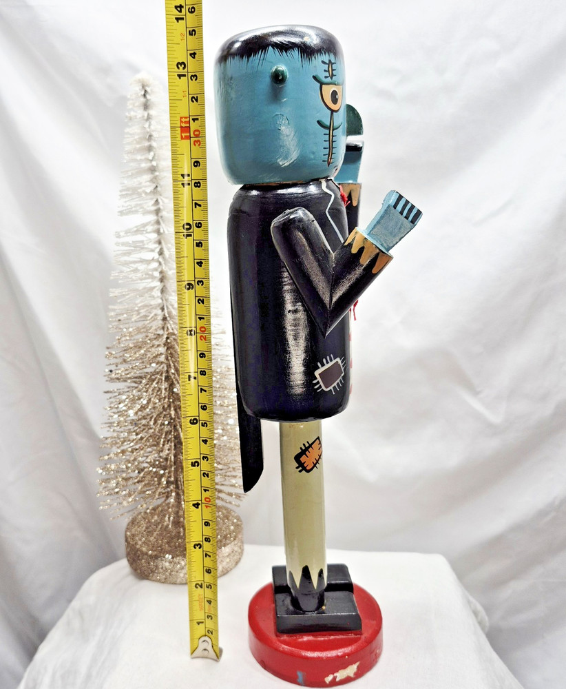13.5” Wooden Nutcracker - Frankenstein - multicolored