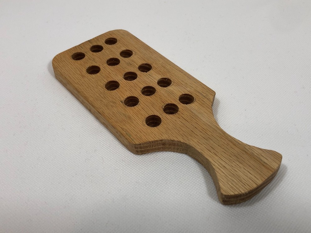 HANDMADE MUZZLELOADER ROUND BALL LOADING BLOCK ~ .45 CAL, 15 ROUNDS ~ VGC