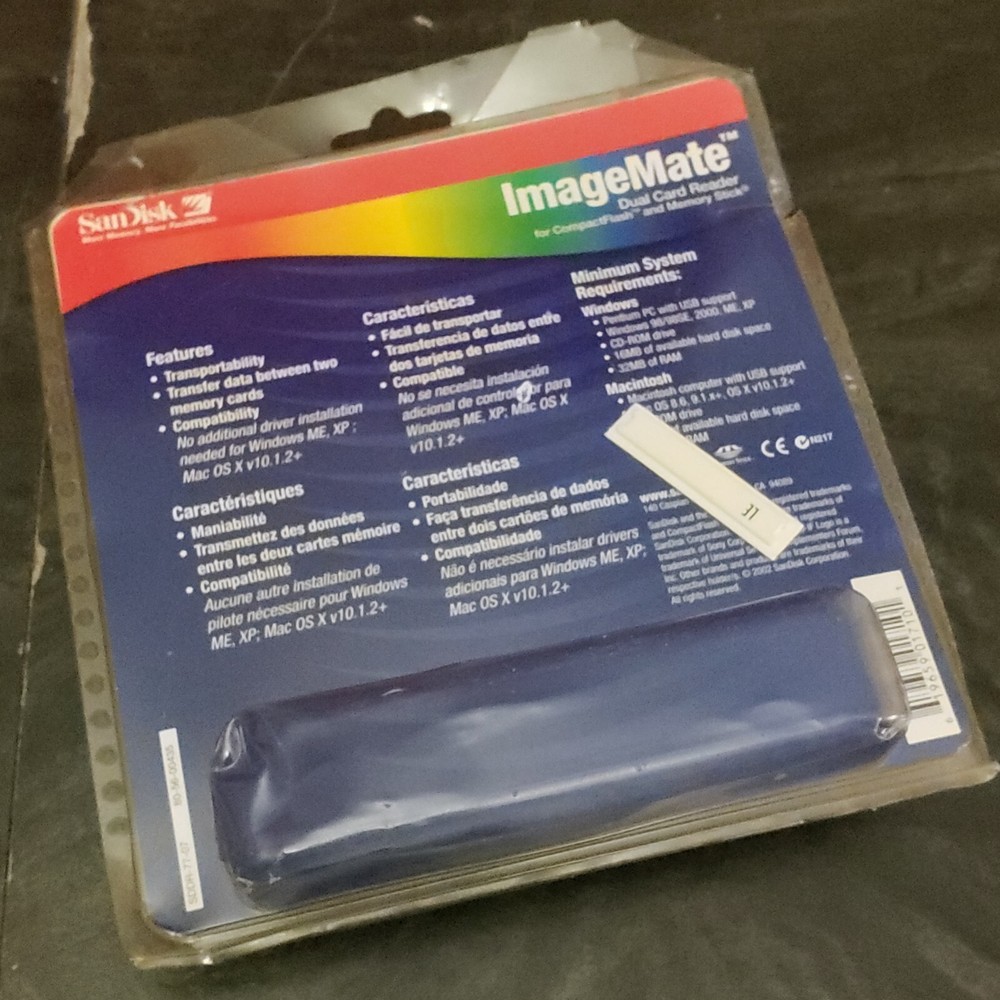 SanDisk Image Mate Dual Card Reader for Compact Flash Memory Stick Mac/Windows