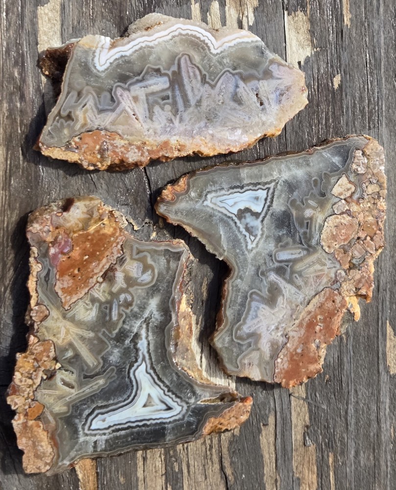 Turkish Agate Slabs Slices From One Stone Matching Lapidary Unique