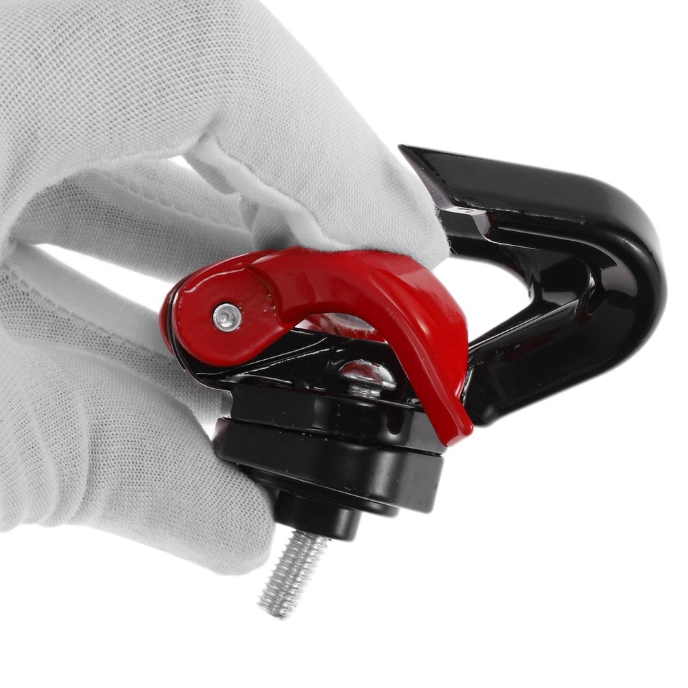 Open-Closed Butterfly Hook Double Motorcycle Hook 1pc Black Red