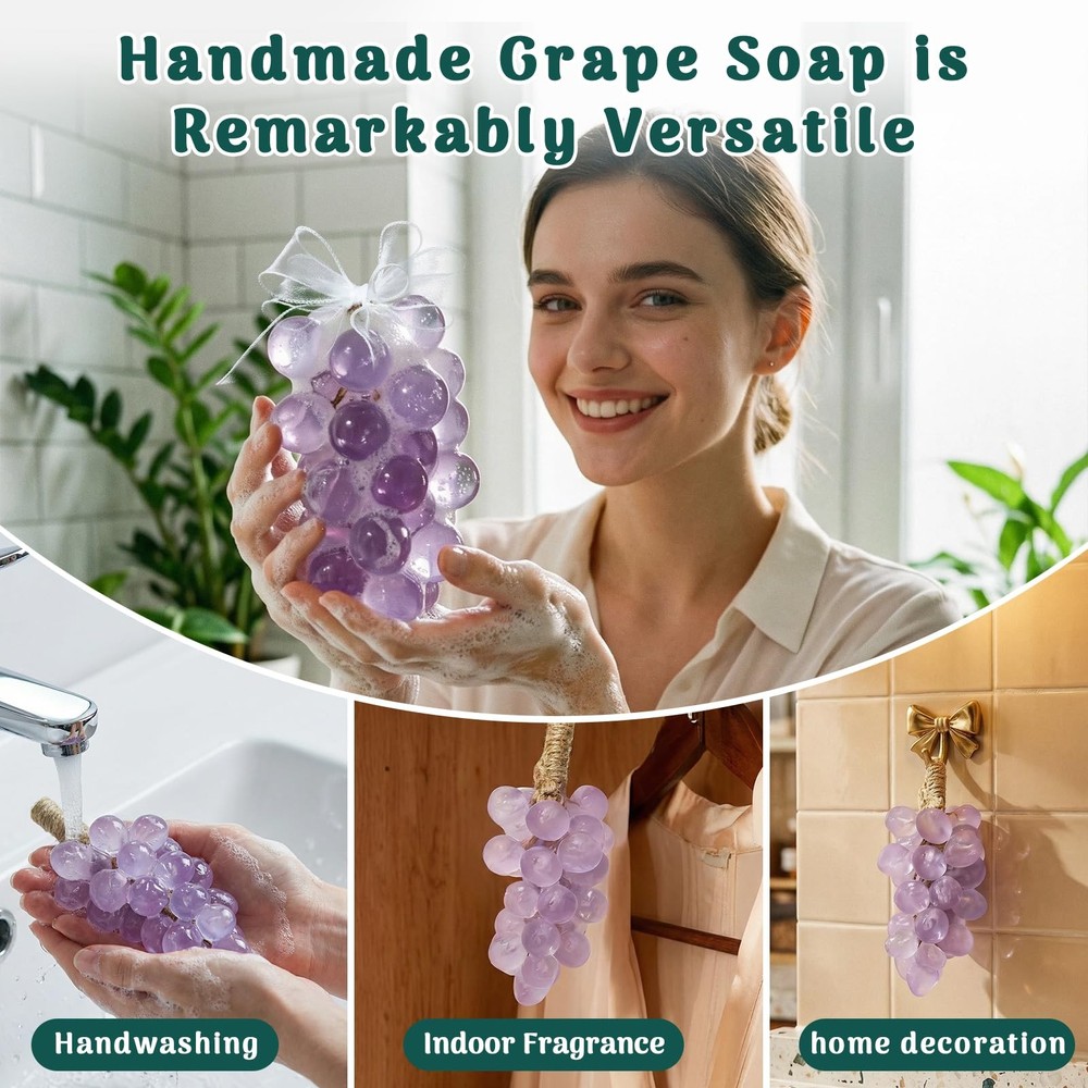 DIY Grape Soap Making Kit - Enough to Make 2 Full Bunches, Includes Silicone ...