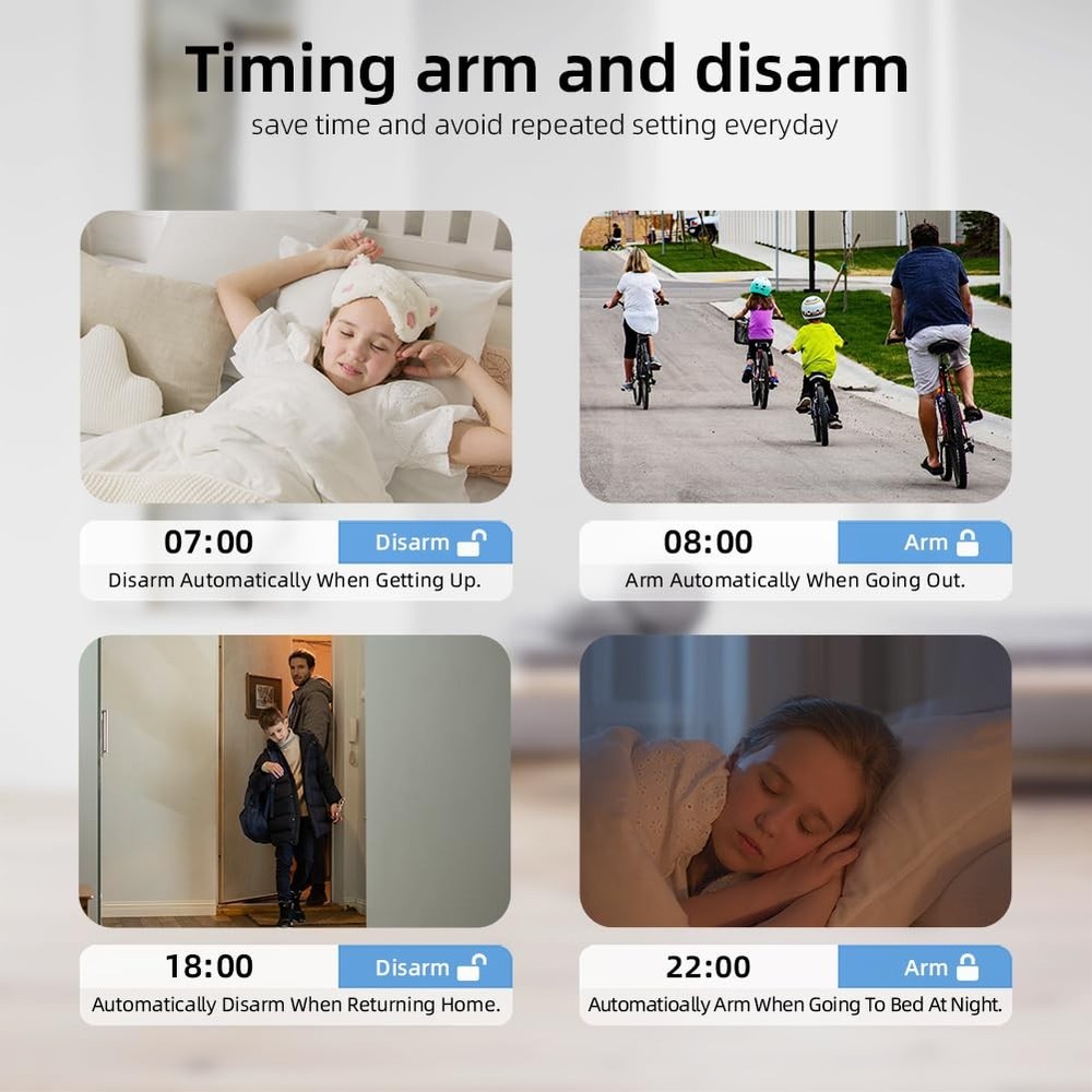 WiFi Alarm System for Home Security,DIY 4G Smart Home Security System, Wirele...