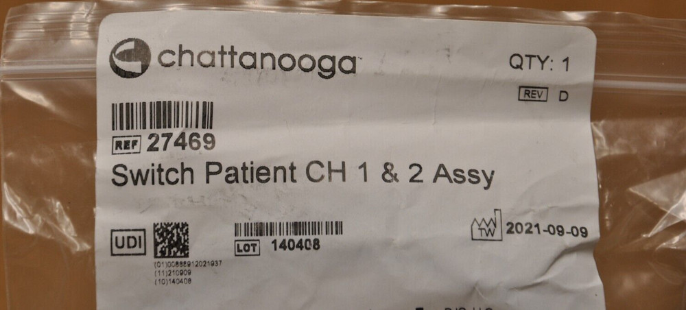 Chattanooga 27469 Patient Interrupt Switch Channels 1 & 2 ~ New Open Box