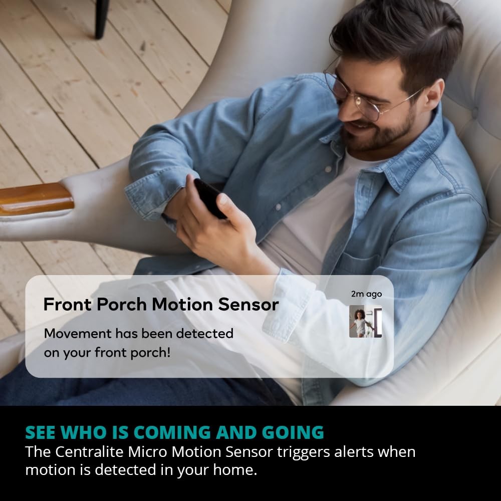 by Ezlo Micro Motion Sensor - Home Automation and Security - Lighting Scenes,...