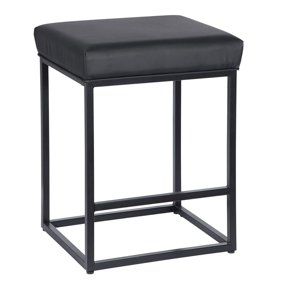 Set of 2 for Kitchen Counter Backless Modern Square Barstools Support 330 LBS