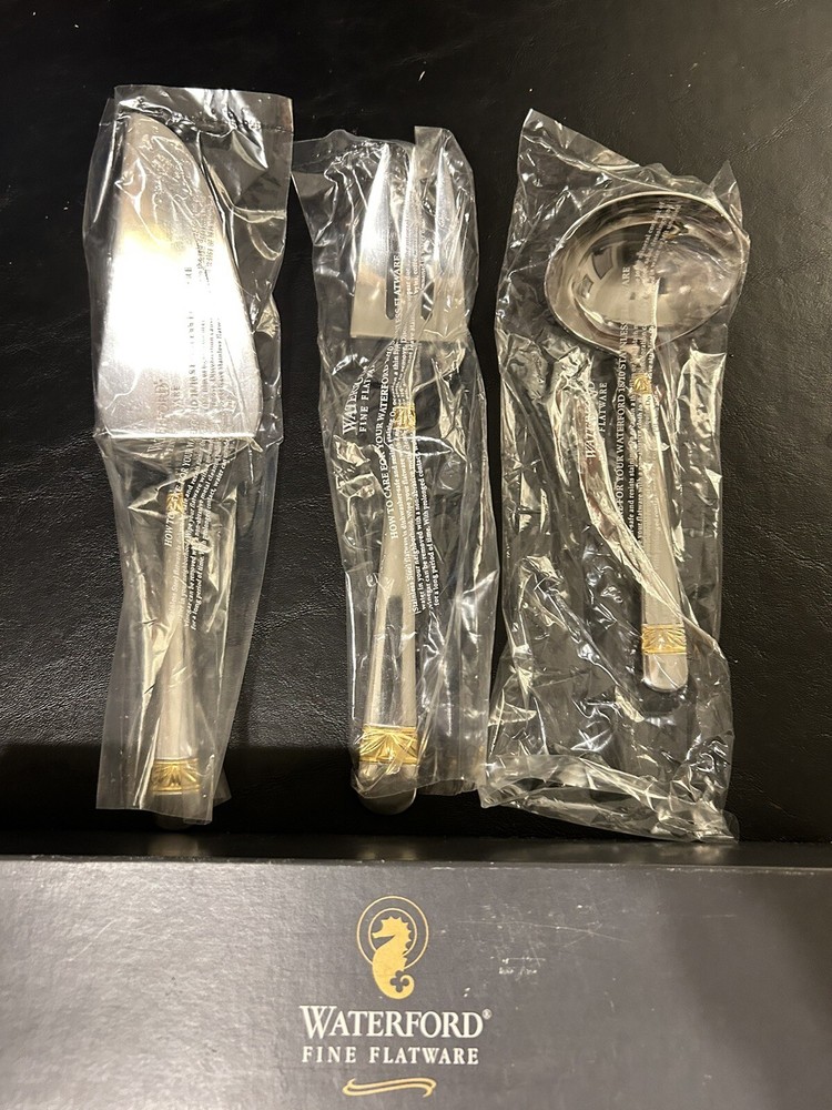 Waterford WICKLOW GOLD 3 pc serving set NEW