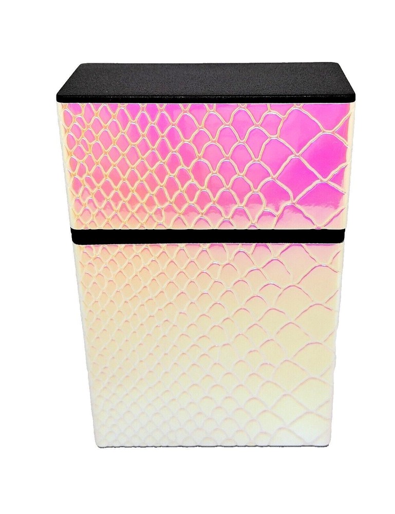 Fujima Iridescent Textured Design Style #12 Push Open King Size Cigarette Case