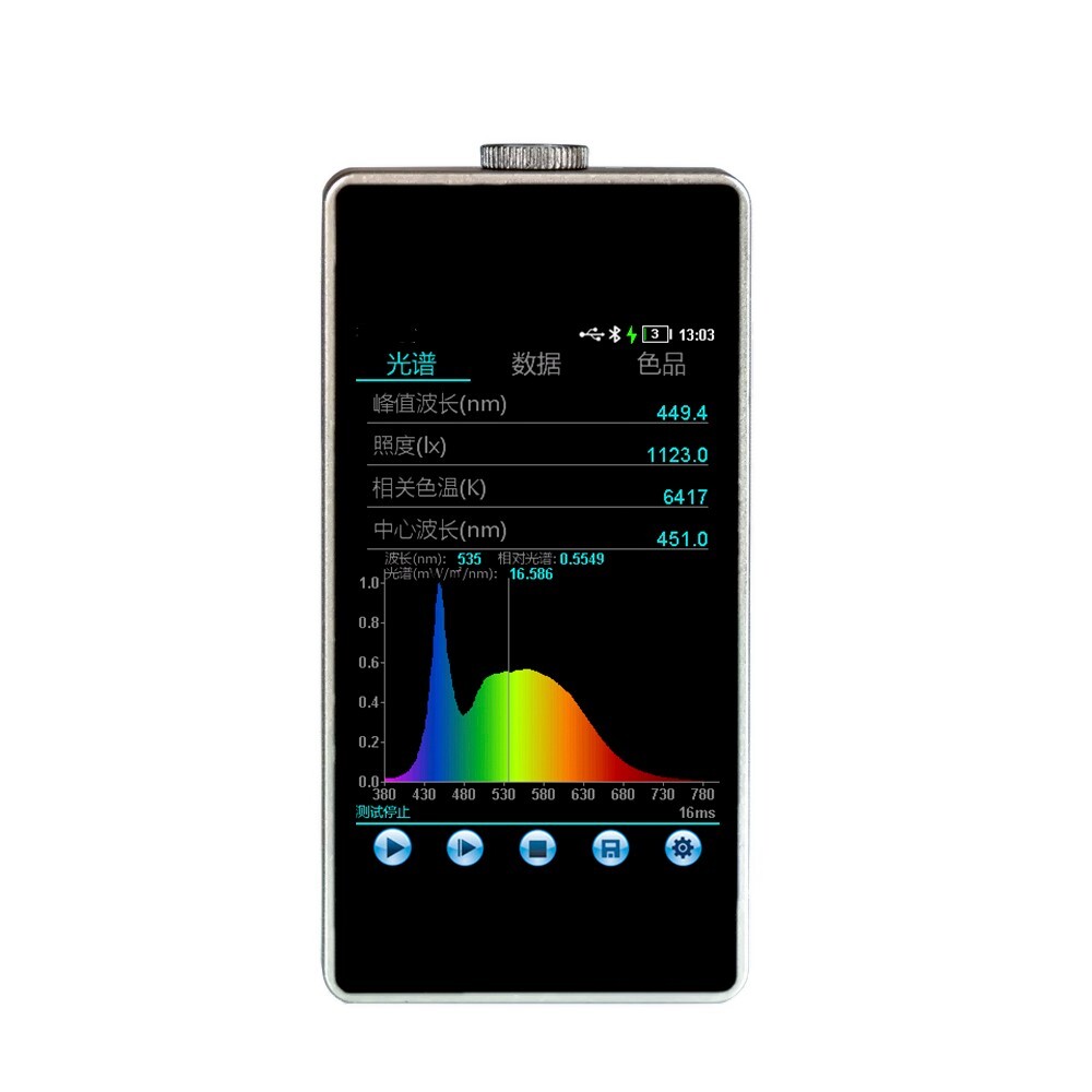 Spectrometer Spectral Illuminometer with X,Y Repeatability ±0.0005 Touch Screen