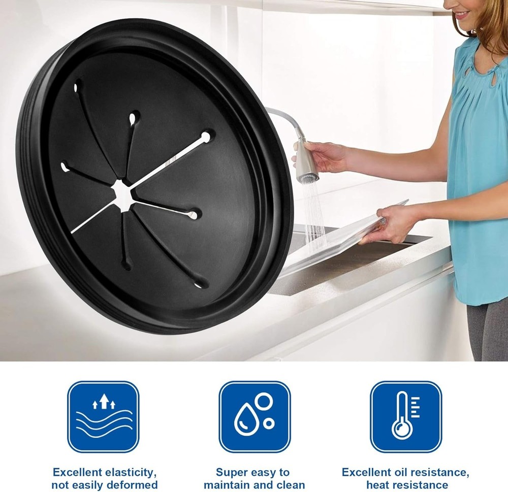 Multi-Functional 3 3/8 Inch Sink Baffle - Splash Guard for Quiet Kitchen Living