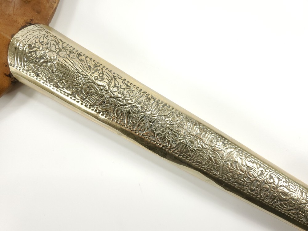 Kris Keris Knife Dagger Indonesia Borneo Java Folded Nickel Steel with Scabbard