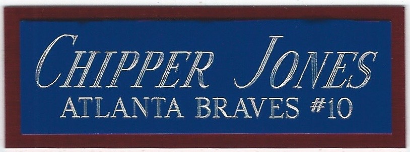 DALE MURPHY BRAVES NAMEPLATE FOR AUTOGRAPHED Signed Baseball Display CUBE CASE