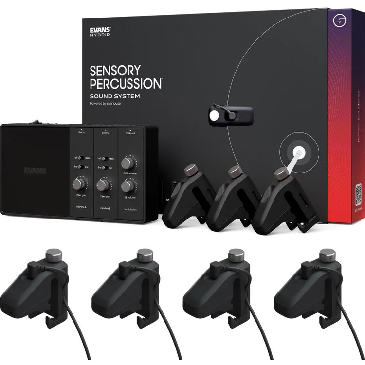 Evans Hybrid Sensory Percussion Sound System 7-Piece Bundle
