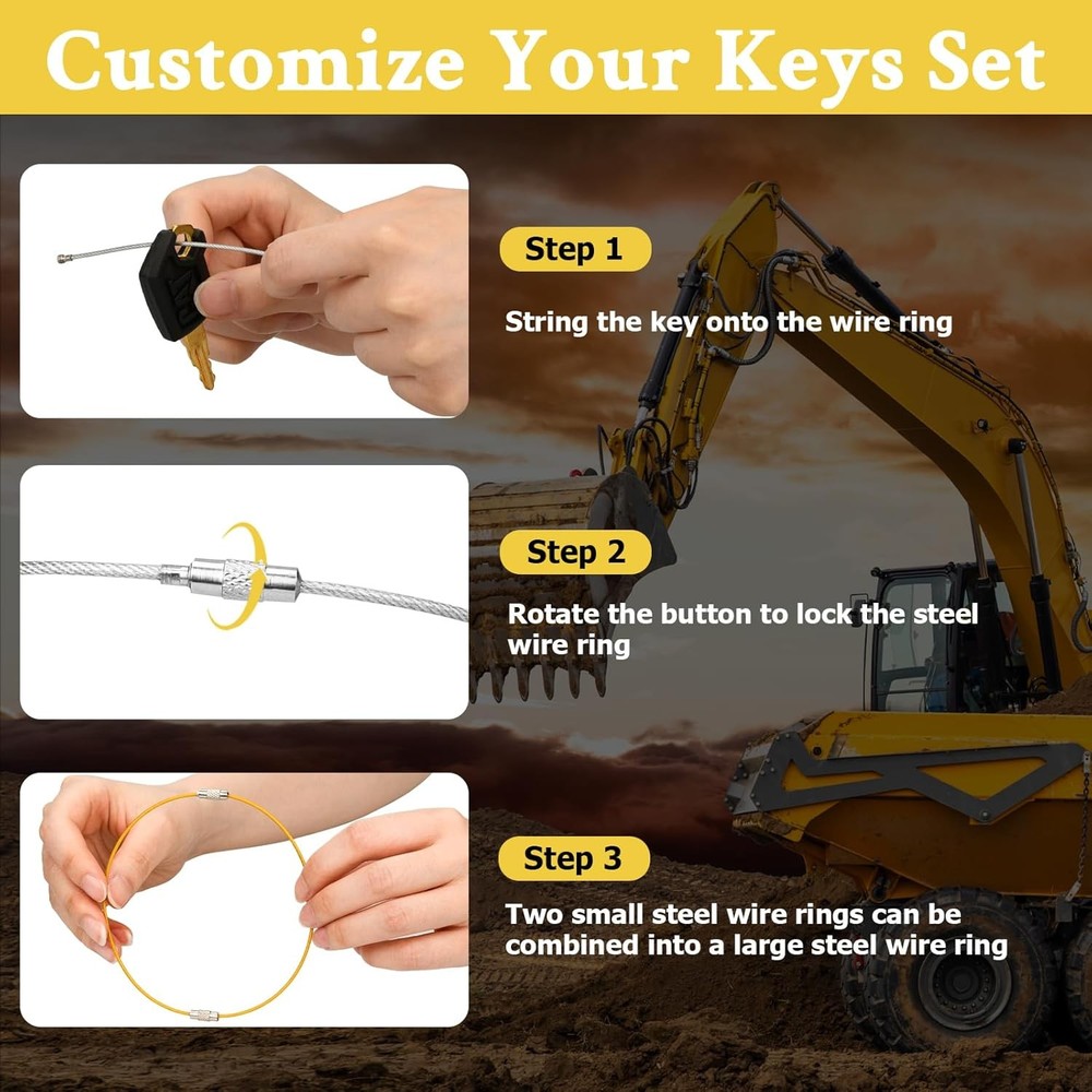 55 Heavy Equipment Keys Master Set, Construction Machine Ignition Key for...