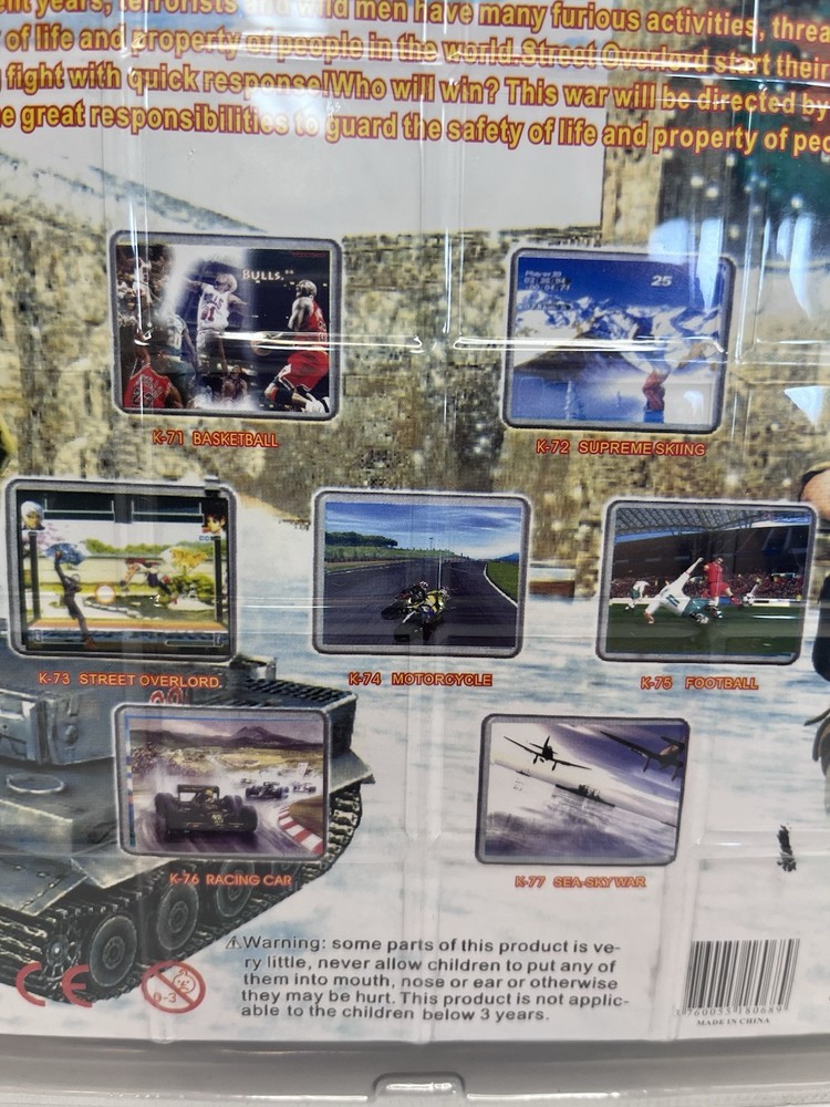 Thunderclap Attack 7 In 1 Handheld Video Game Controller And Games - BLUE