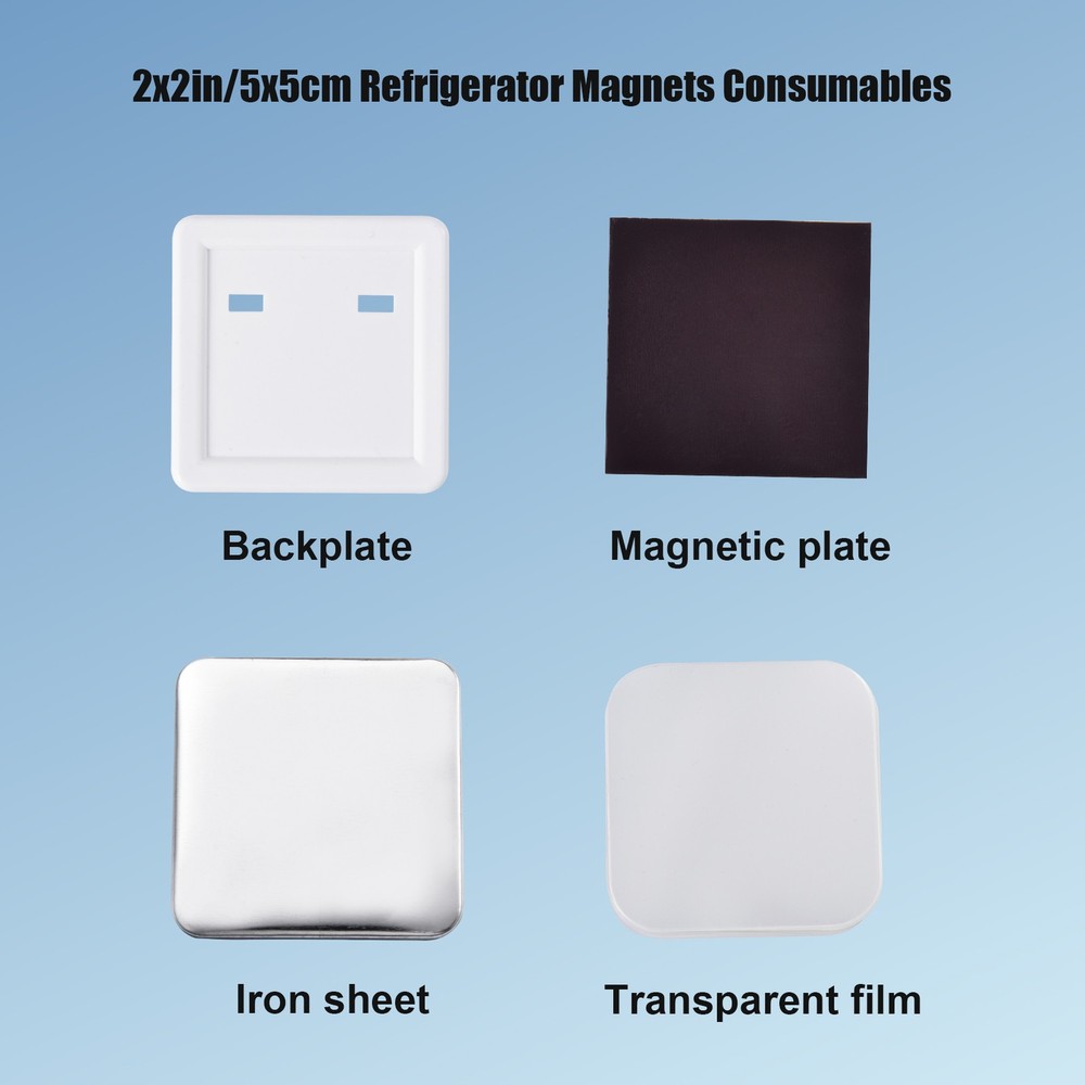 50mm 2inch Square Magnet Making Machine for 100 Sets DIY Decoration + Materials